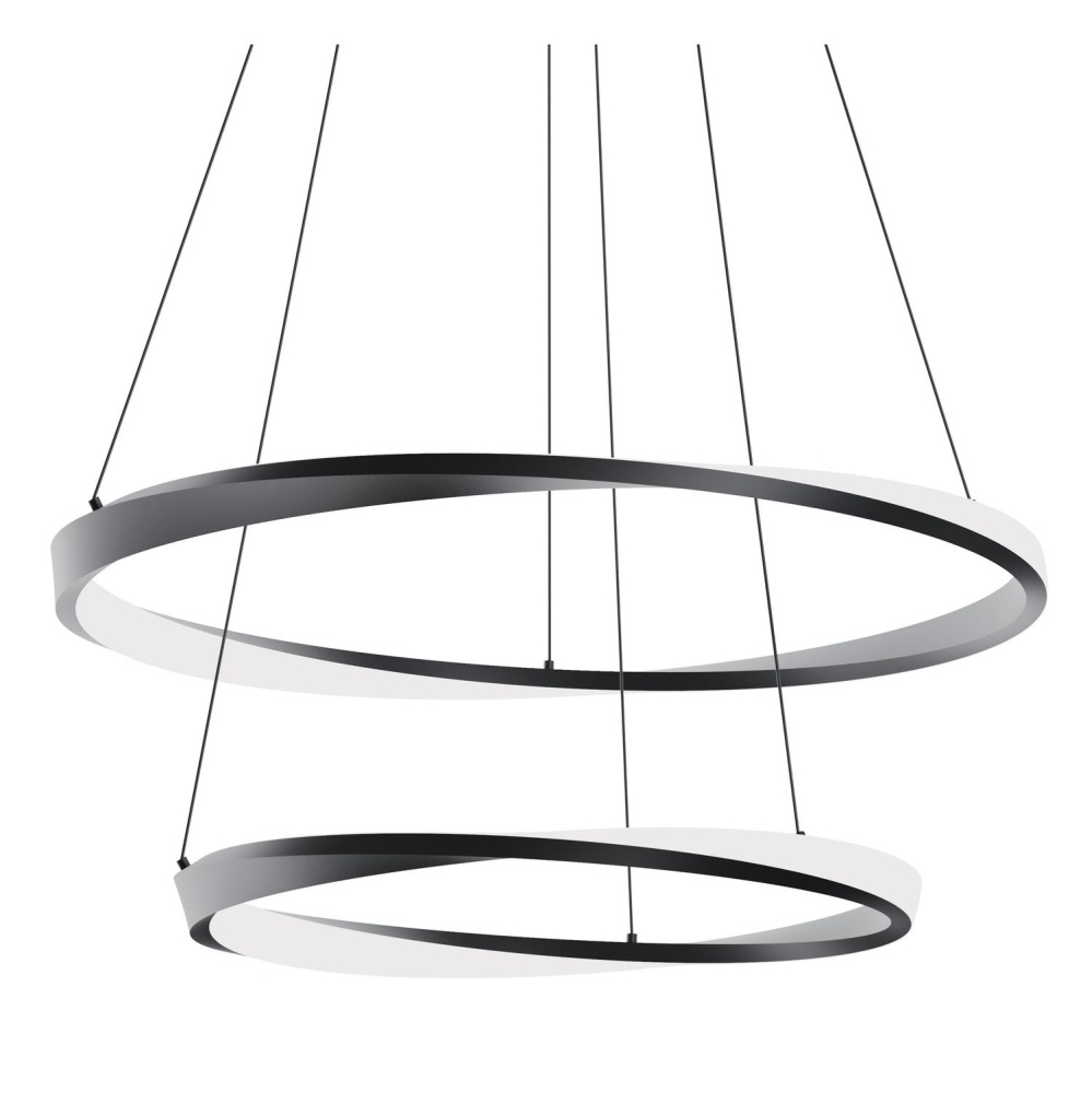 Oberon 40'' Double LED Pendant 120-277V 60W 5CCT BK