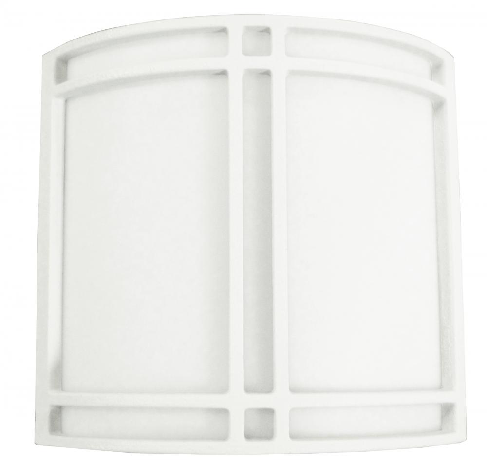 Radio Wall Sconce - White Finish - White Acrylic Shade