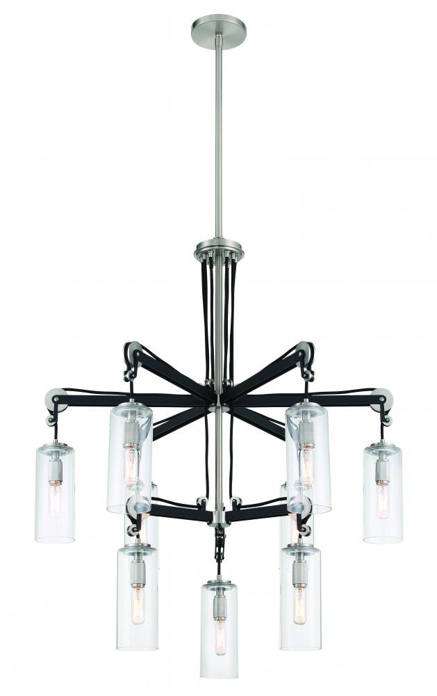 Pullman Junction - 9 Light 2 Tier Chandelier