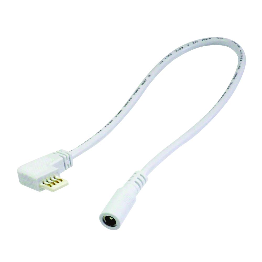 12"  Side Power Line Cable for Lightbar Silk, Right, White