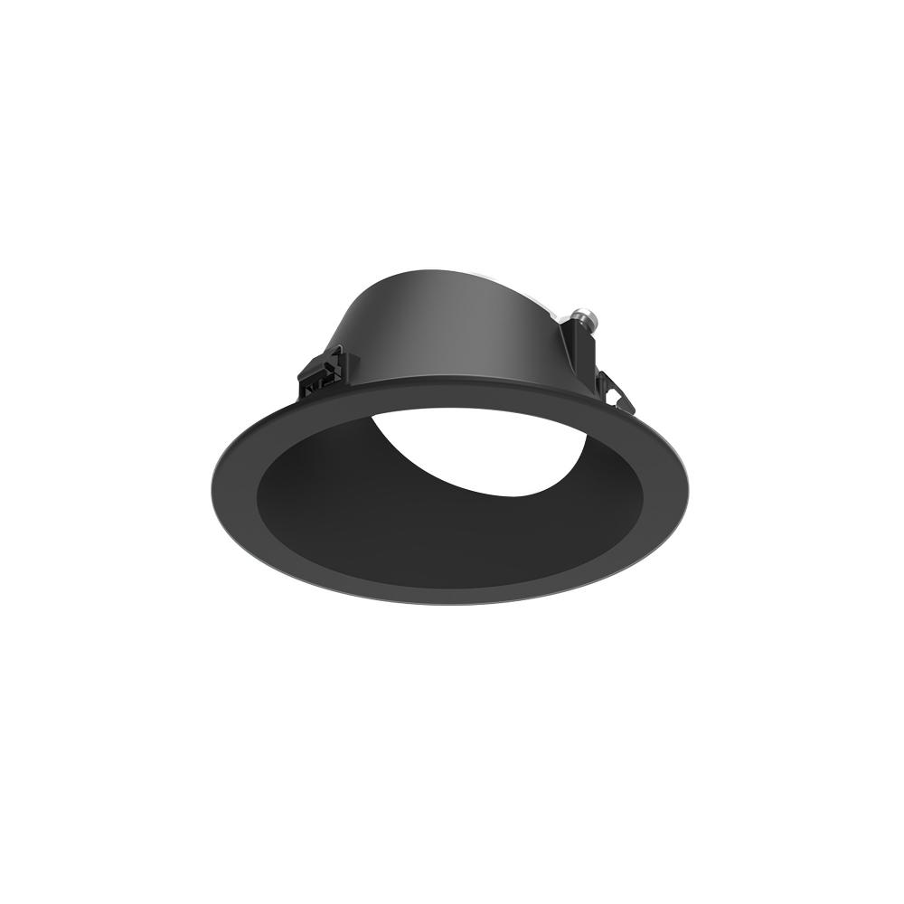 3" Apollo Round Flanged Wall Wash Trim, Black Finish