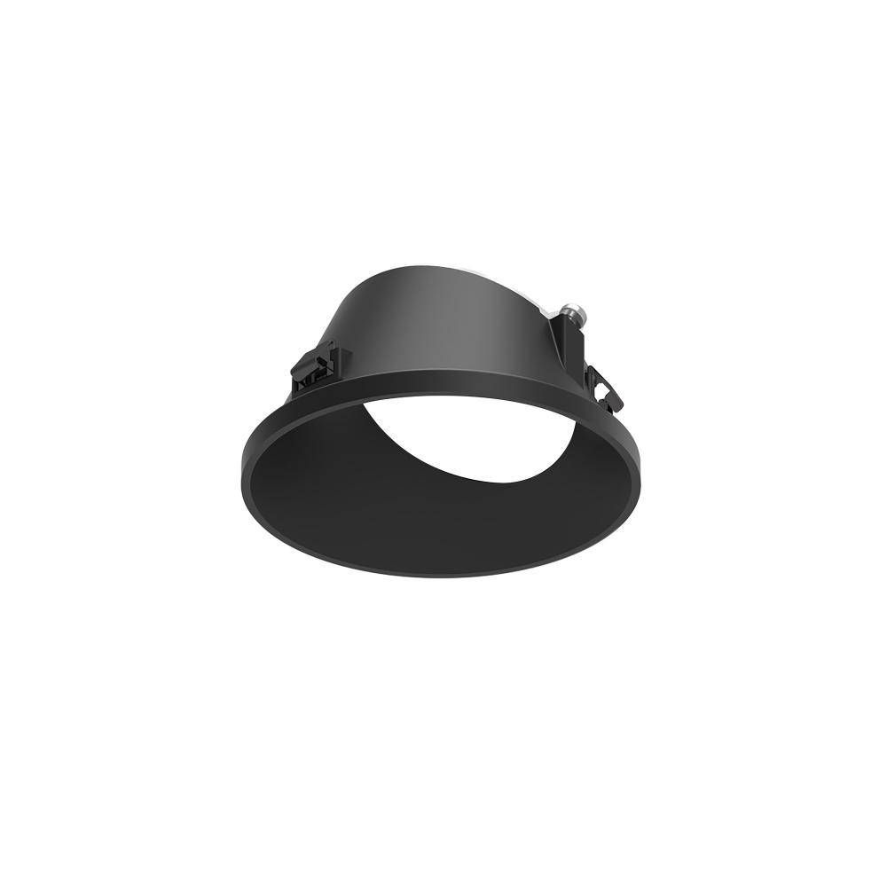 3" Apollo Round Flangeless Wall Wash Trim, Black Finish