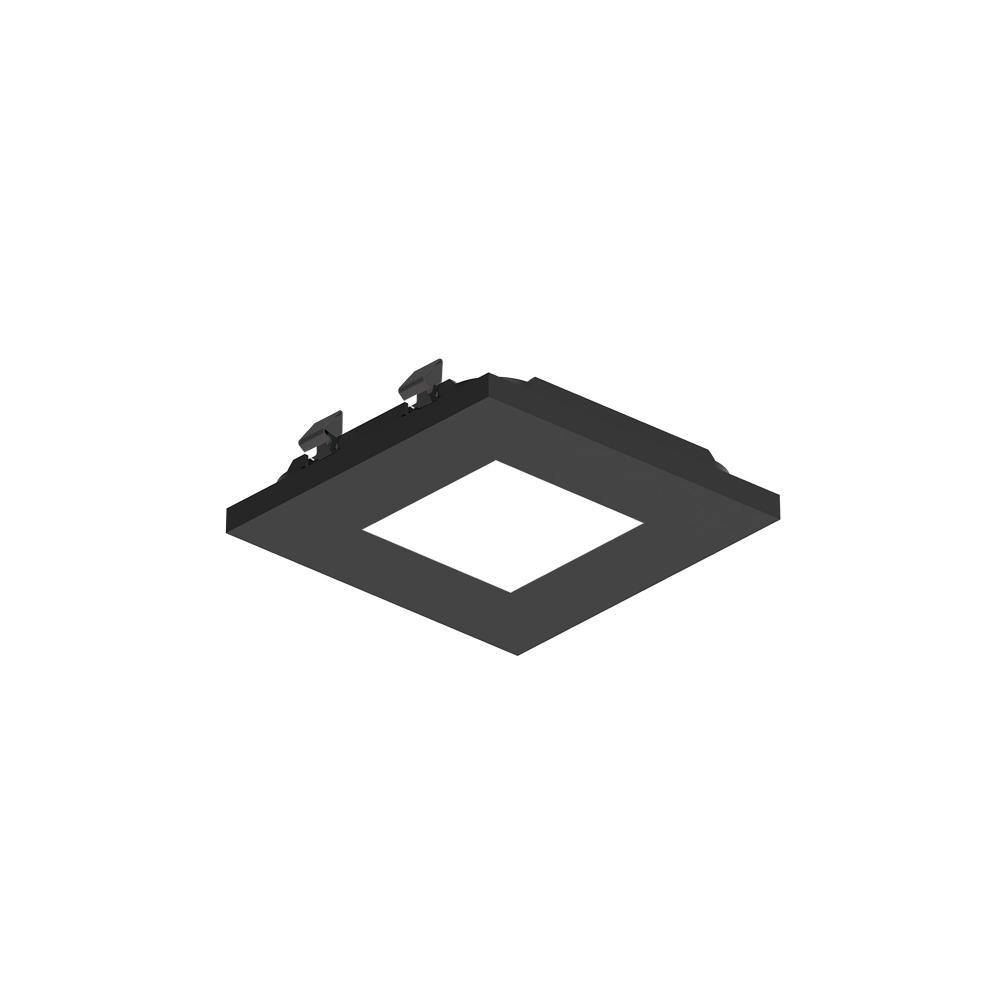 3" Apollo Square Flangeless Pinhole Trim, Black Finish