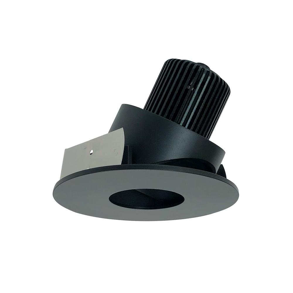 4" Iolite LED Round Adjustable Pinhole, 1000lm / 14W, 2700K, Black Pinhole / Black Flange