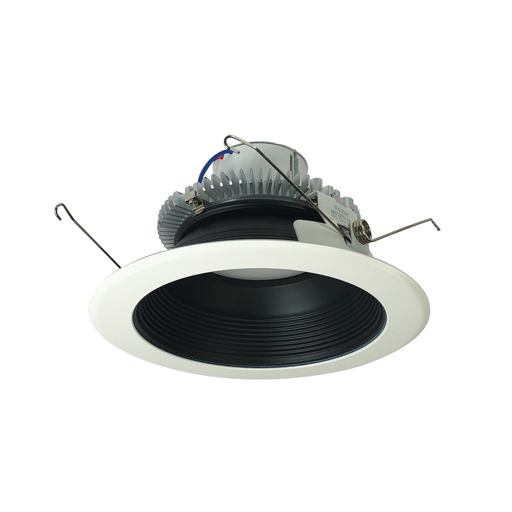 6" Cobalt Click Round Retrofit Baffle, 1000lm / 12W, 3000K, Black Baffle / White Flange