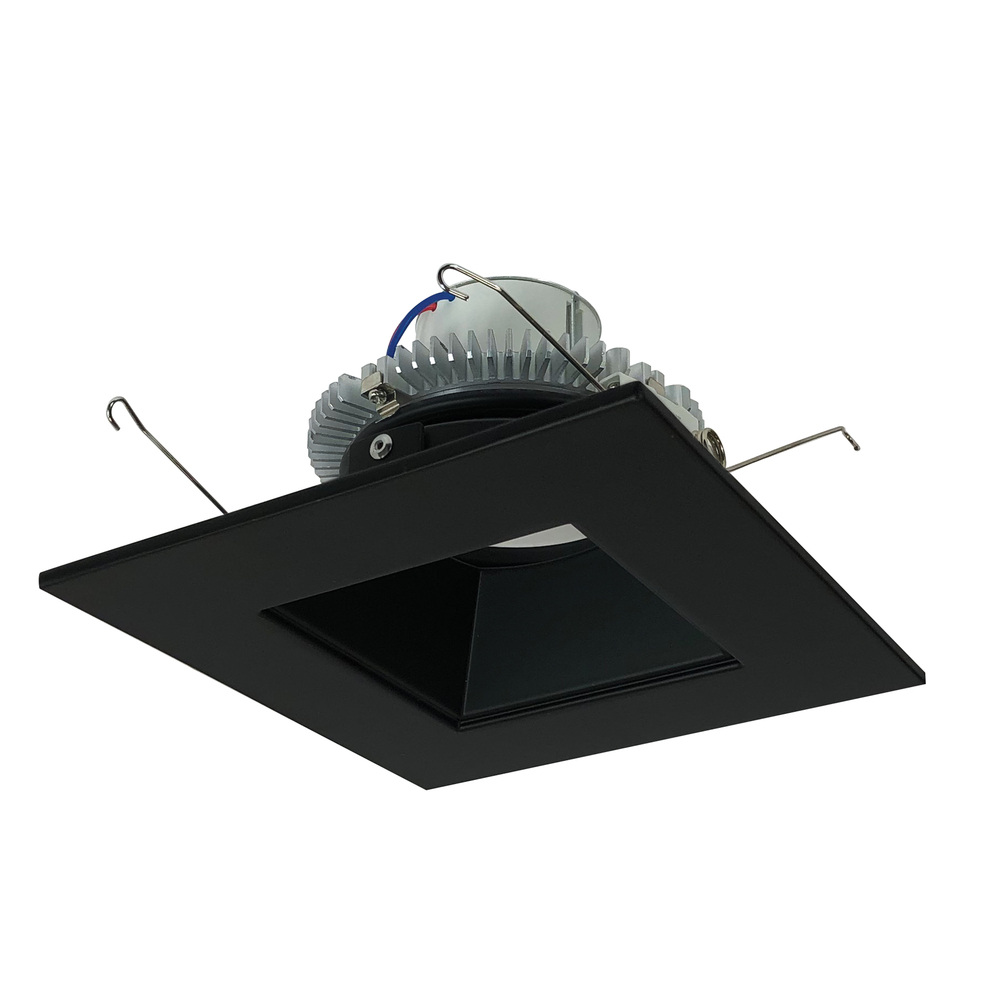 6" Cobalt Click LED Retrofit, Square Reflector, 1000lm / 12W, 2700K, Black Reflector / Black