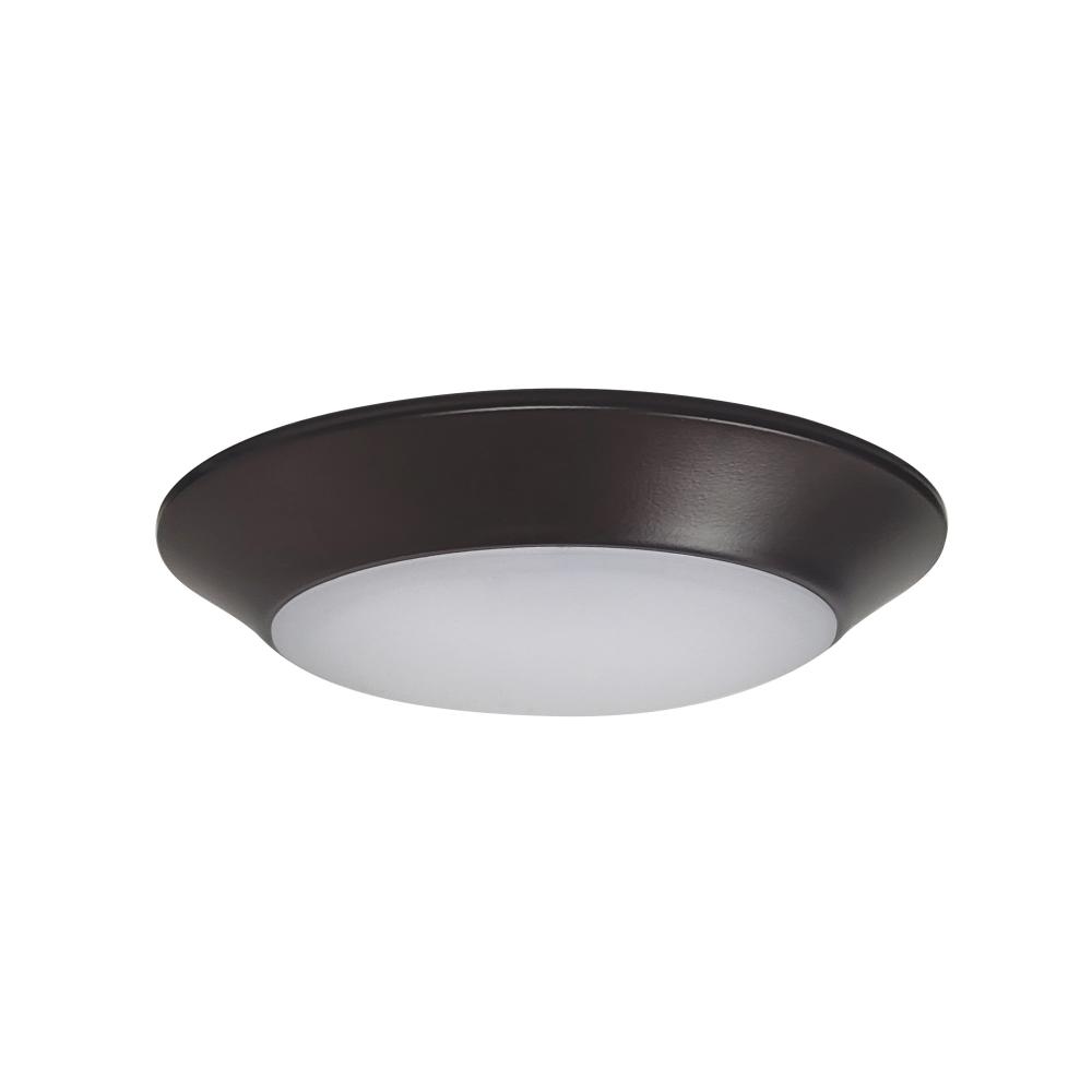 4" AC Opal LED Surface Mount, 700lm / 10W, Selectable CCT, Bronze finish