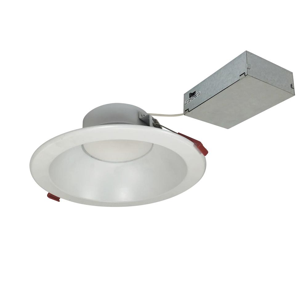 6" Theia LED Downlight with Selectable CCT, 1400lm / 15W, Matte Powder White Finish