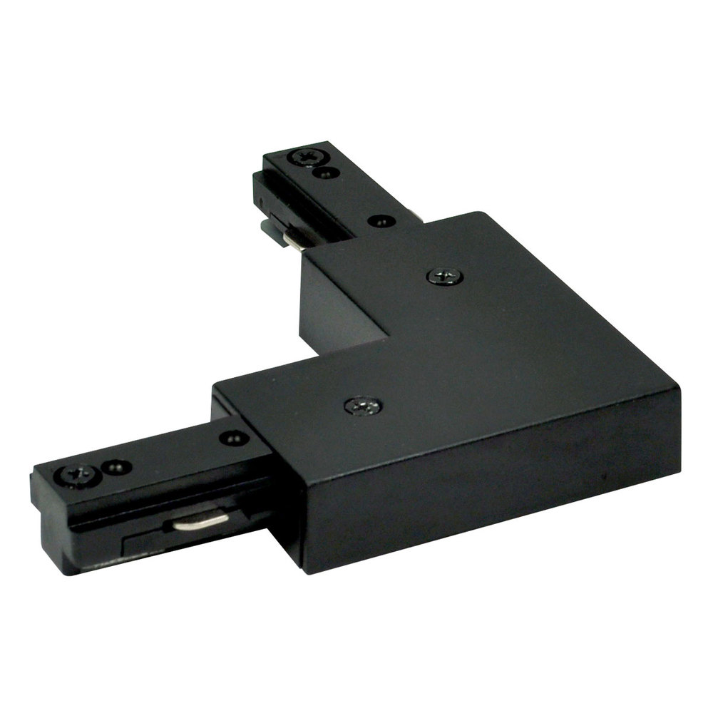 L Connector, 2 Circuit Track Left or Right Polarity, Black