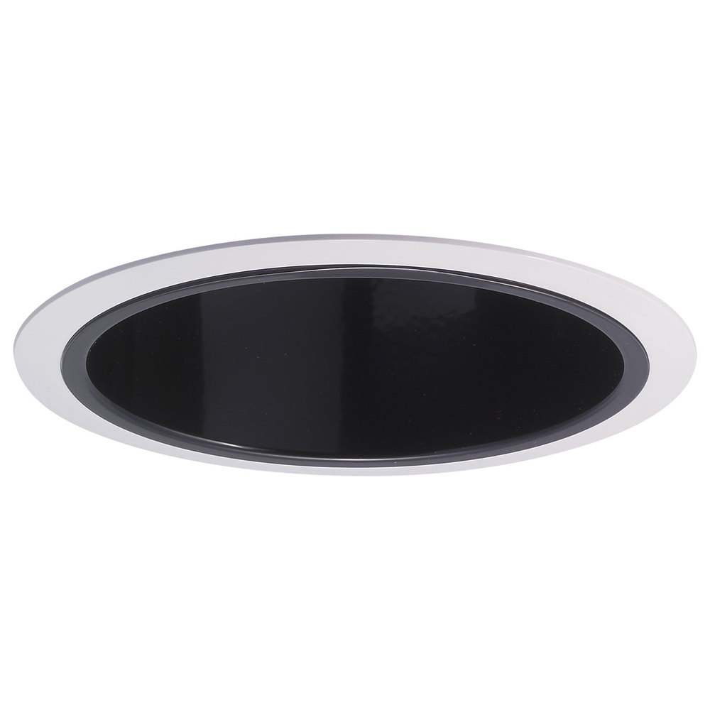 6" Specular Black Reflector w/ White Plastic Ring