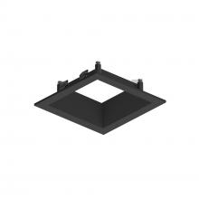 Nora NAPF-3SDNB - 3" Apollo Square Flanged Downlight Trim, Black Finish