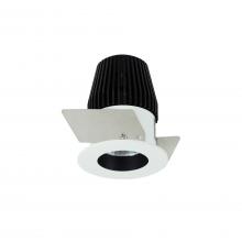 Nora NIO-1RNG27XBW - 1" Iolite LED NTF Round Reflector, 600lm, 2700K, Black Reflector / White Flange