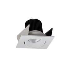 Nora NIOB-2SCCDXWW - 2" Iolite LED Square Adjustable Cone Reflector, 800lm / 14W, Comfort Dim, White Reflector /
