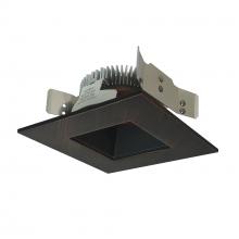 Nora NLCBS-4561227BZ - 4" Cobalt Shallow High Lumen LED Trim, Square/Square Regress, 1250lm, 2700K, Bronze