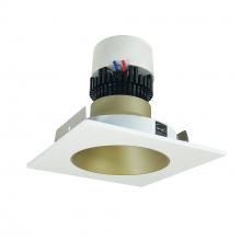Nora NPR-4SNDC27XCHMPW - 4" Pearl LED Square Retrofit Reflector with Round Aperture, 1000lm / 12W, 2700K, Champagne Haze
