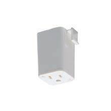 Nora NT-327W/J - Outlet Adapter for J-Style Track Systems, White Finish