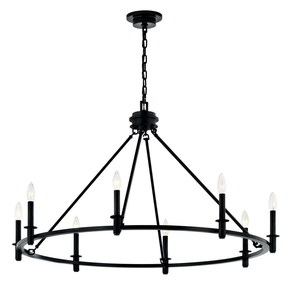 Carrick 40.75 Inch 8 Light Chandelier in Black