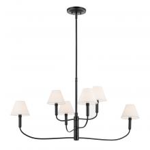 Kichler 52767BK - Eadie 41 Inch 6 Light Chandelier in Black