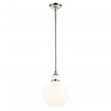 Kichler 52778PN - Laria 10.25 Inch 1 Light Pendant with Opal Glass in Polished Nickel