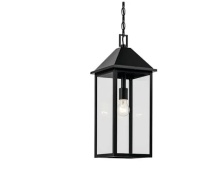 Kichler 59160BK - Prin 22 Inch 1 Light Outdoor Pendant with Clear Glass in Black