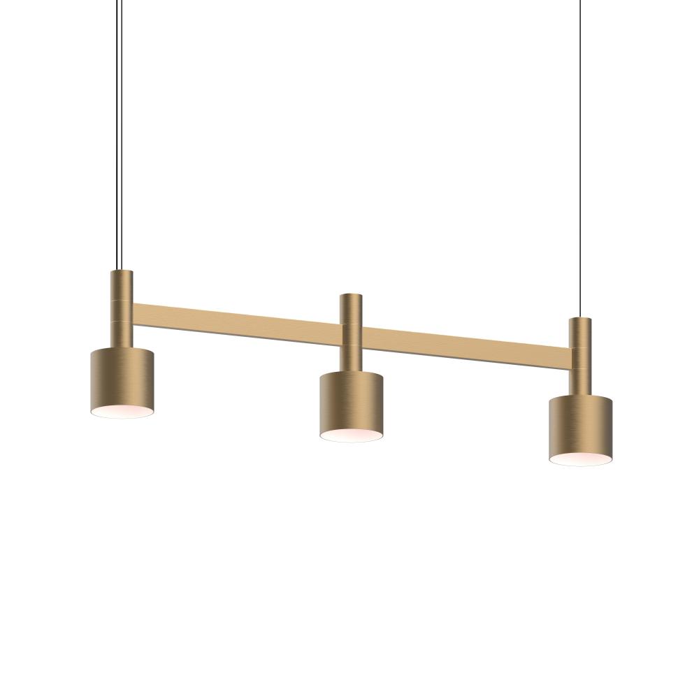 3-Light Linear Pendant w/Drum Shades