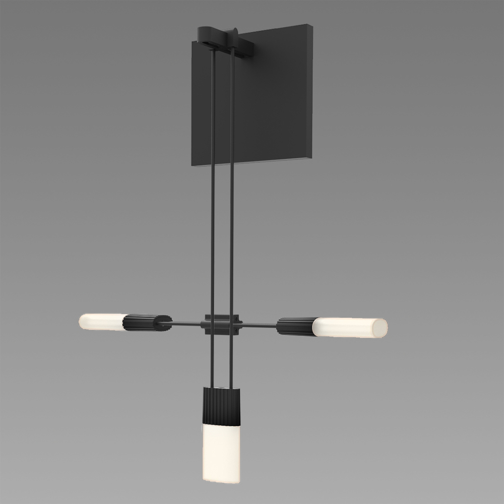 Standard Single Sconce with Etched Chiclet Cluster Luminaire