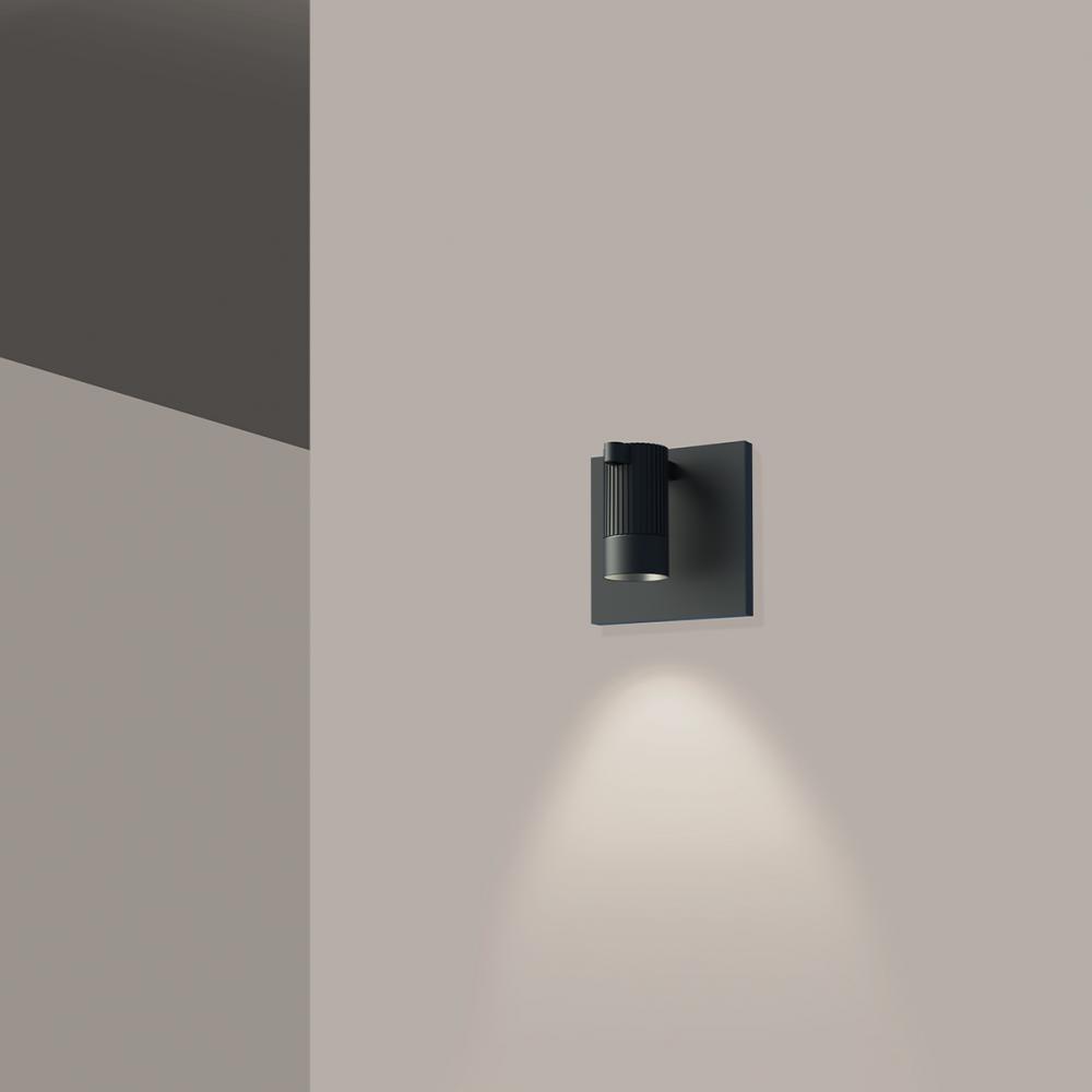 Standard Single Sconce with Bar-Mounted Single Cylinder w/Snoot Flood Lens