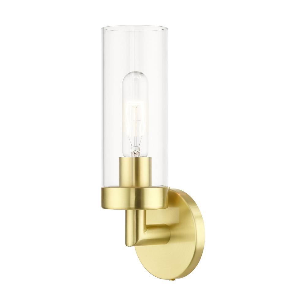 1 Light Satin Brass ADA Single Sconce