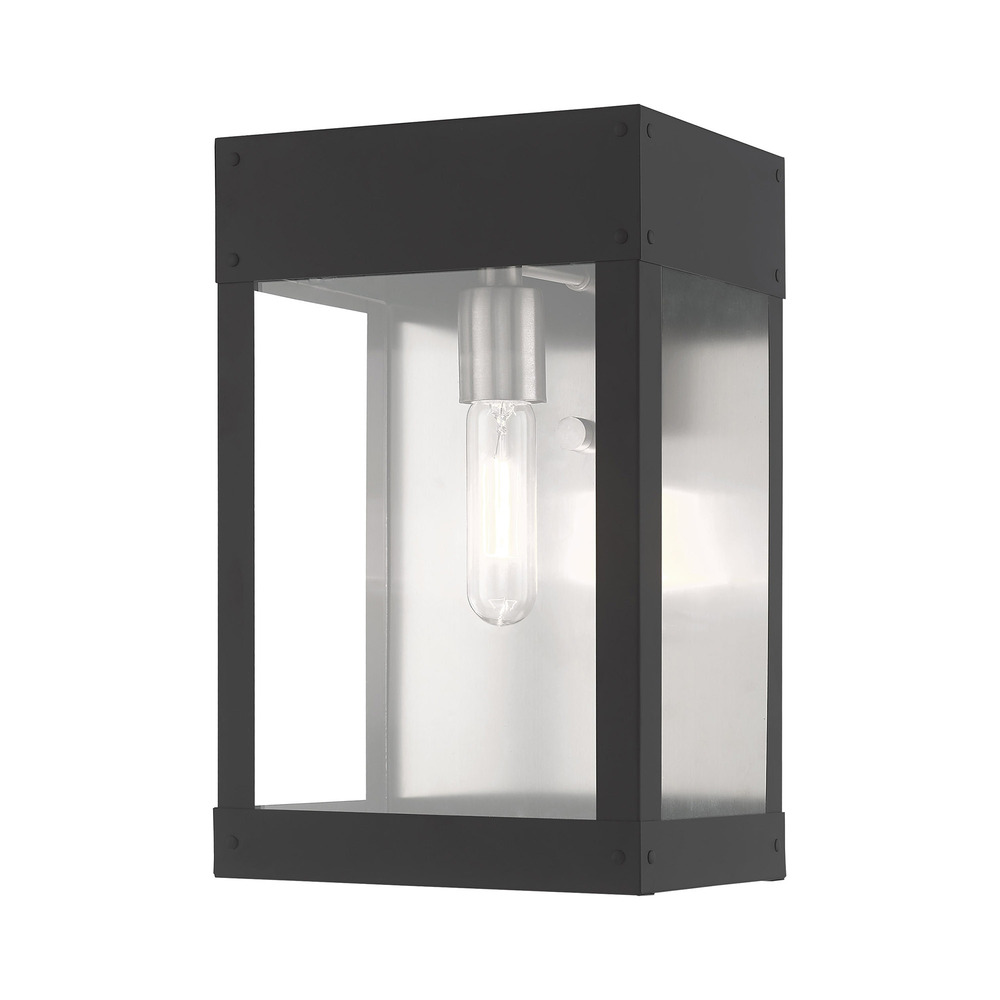 1 Lt Scandinavian Gray Outdoor Wall Lantern