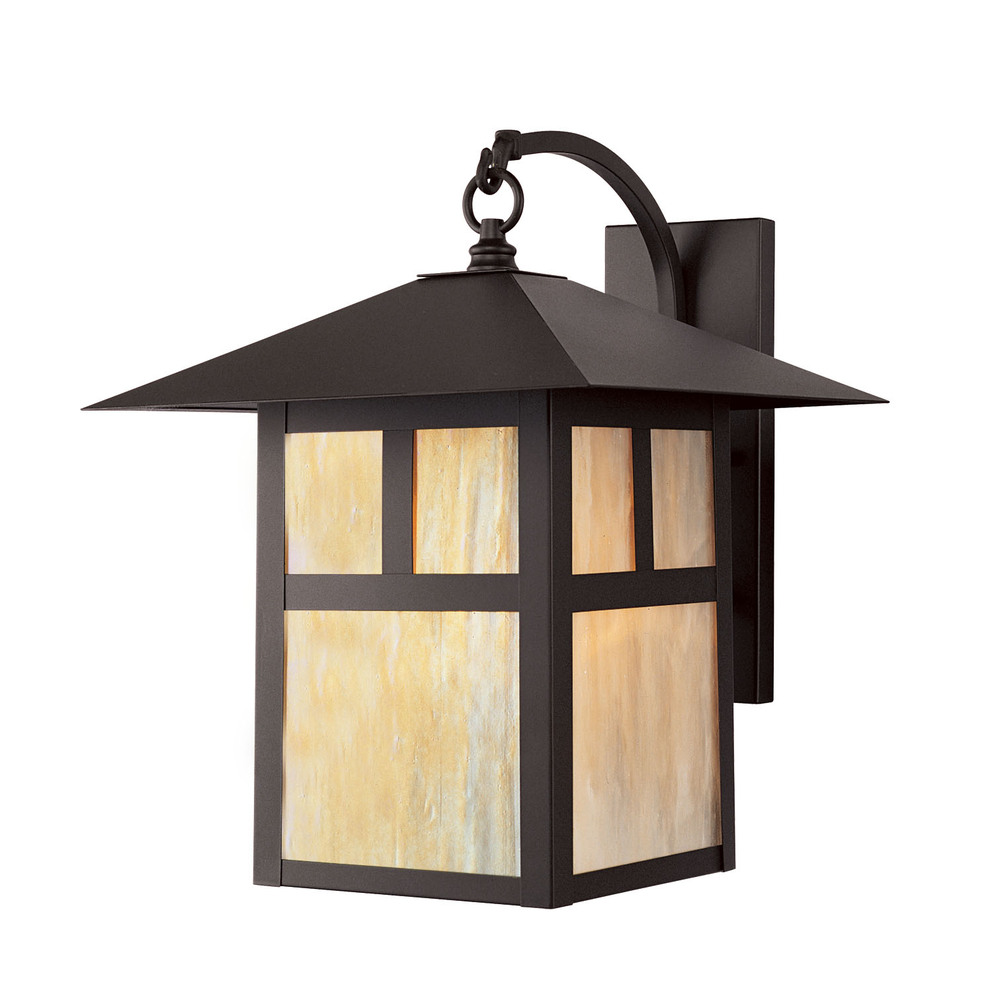 1 Light Bronze Outdoor Wall Lantern