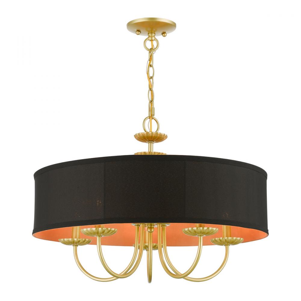 5 Light Soft Gold Pendant Chandelier