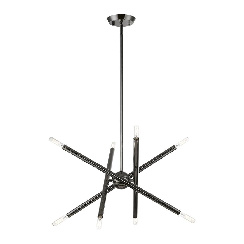 8 Light Black Chrome Chandelier