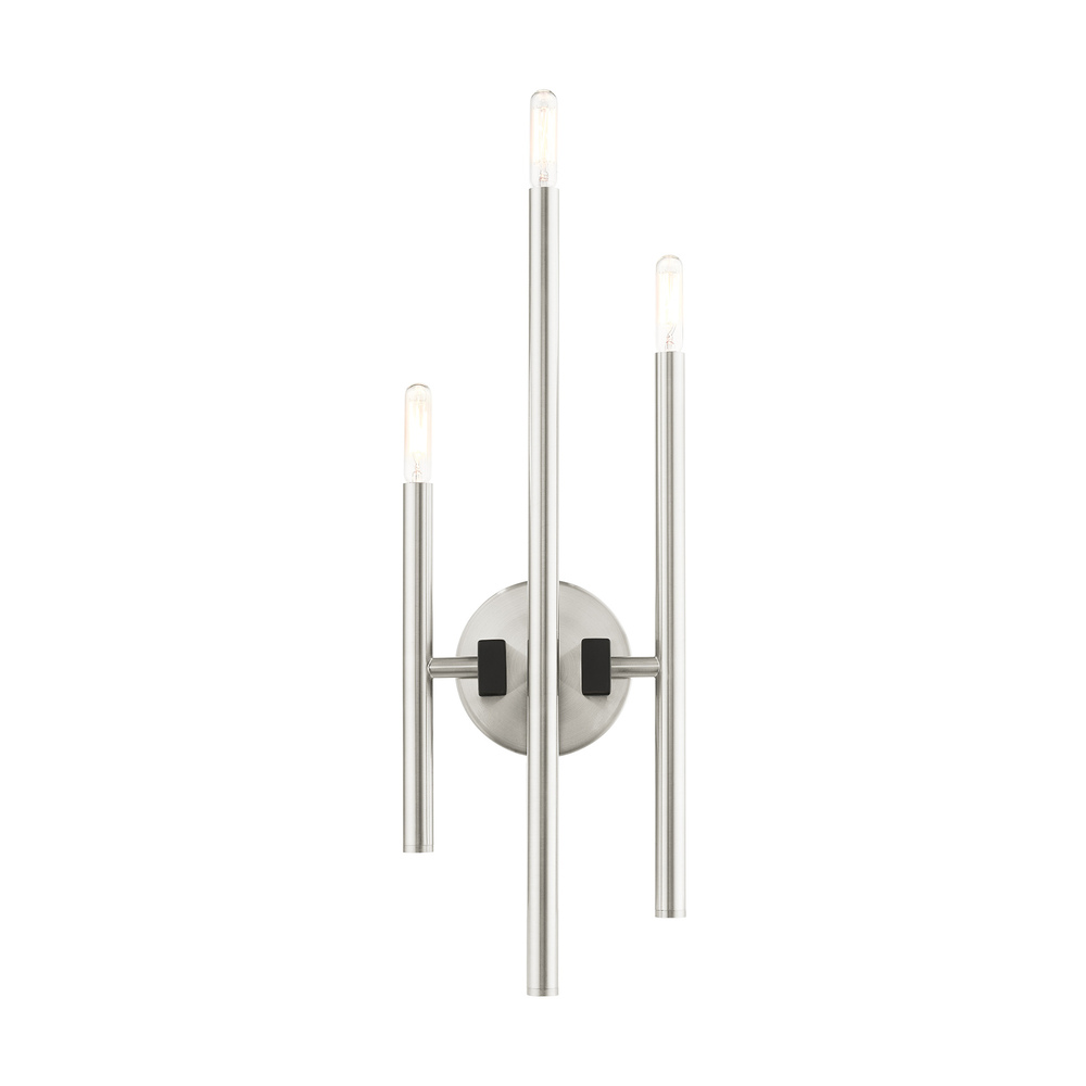 3 Lt Brushed Nickel ADA Triple Sconce