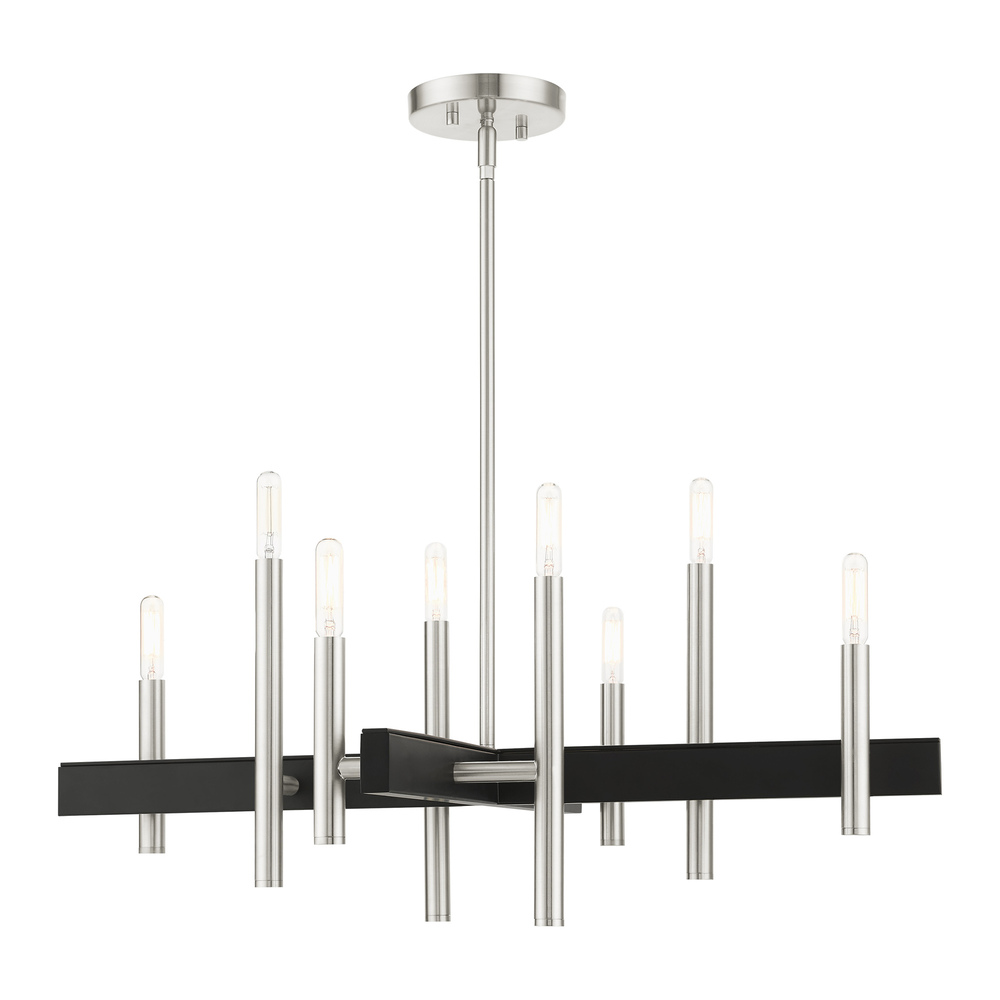 8 Lt Brushed Nickel  Chandelier