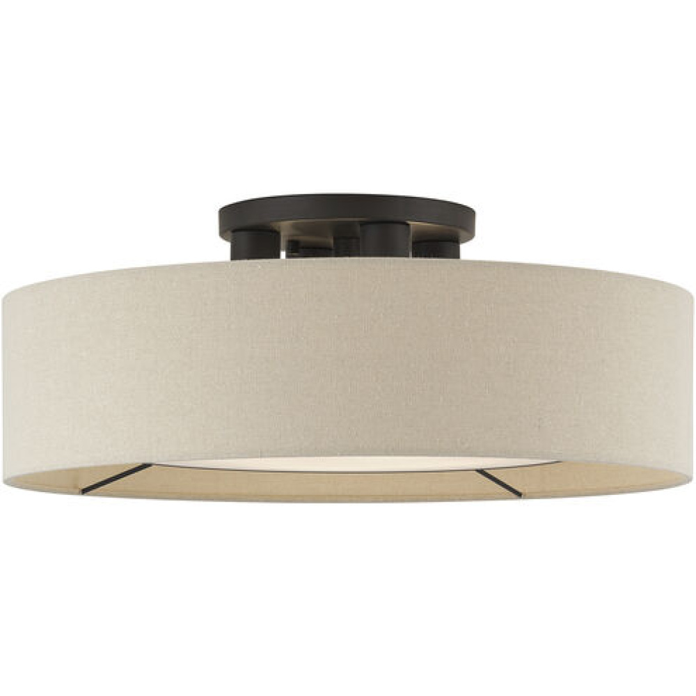4 Light Bronze Large Semi-Flush