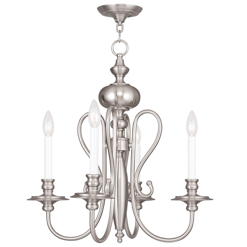 4 Light Brushed Nickel Chandelier