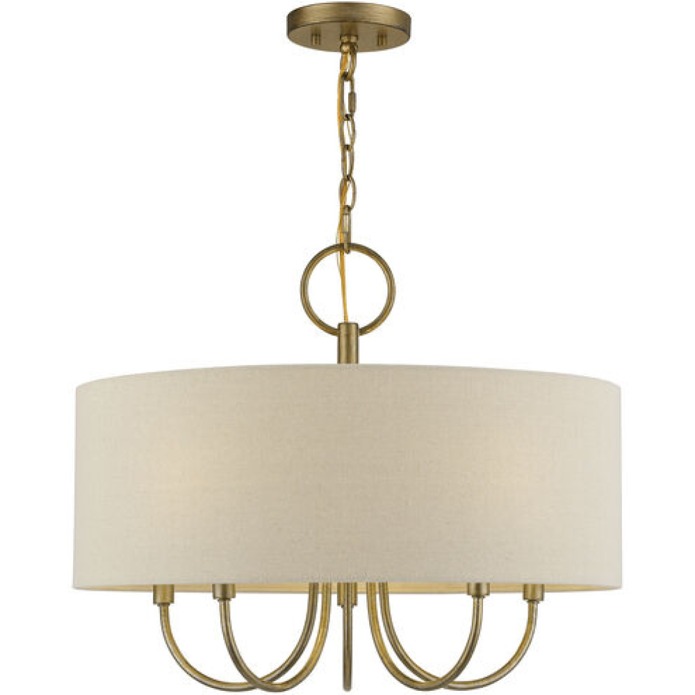 5 Light Bronze Pendant Chandelier