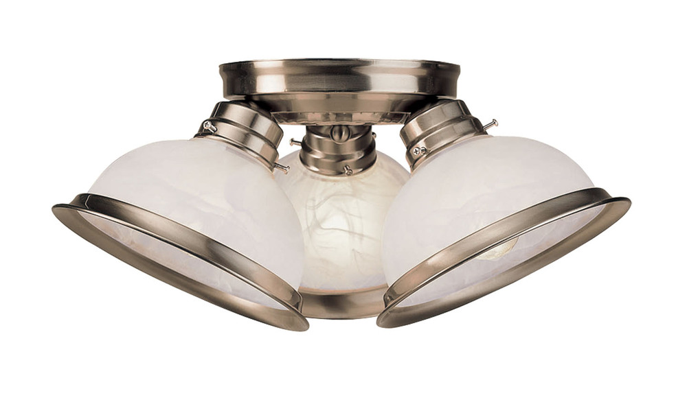 3 Light Brushed Nickel Ceiling Mount