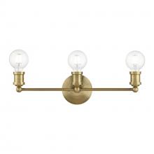 Livex Lighting 14423-01 - 3 Light Antique Brass ADA Vanity Sconce