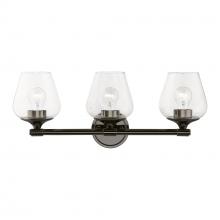 Livex Lighting 17473-46 - 3 Light Black Chrome Vanity Sconce
