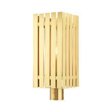 Livex Lighting 20756-12 - 1 Lt Satin Brass Outdoor Post Top Lantern