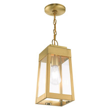 Livex Lighting 20854-12 - 1 Lt Satin Brass Outdoor Pendant Lantern