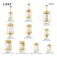 Livex Lighting 20855-12 - 3 Lt Satin Brass Outdoor Wall Lantern