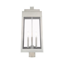 Livex Lighting 20859-91 - 3 Lt Brushed Nickel Outdoor Post Top Lantern