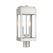 Livex Lighting 21236-91 - 2 Lt Brushed Nickel  Outdoor Post Top Lantern