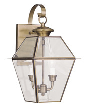 Livex Lighting 2281-01 - 2 Light AB Outdoor Wall Lantern