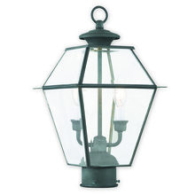 Livex Lighting 2284-61 - 2 Light Charcoal Outdoor Post Lantern