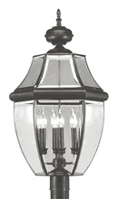 Livex Lighting 2358-04 - 4 Light Black Outdoor Post Lantern