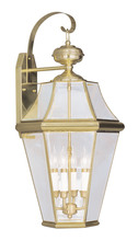 Livex Lighting 2366-02 - 4 Light PB Outdoor Wall Lantern