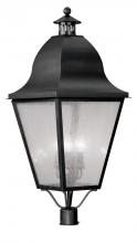 Livex Lighting 2554-04 - 4 Light Black Outdoor Post Lantern